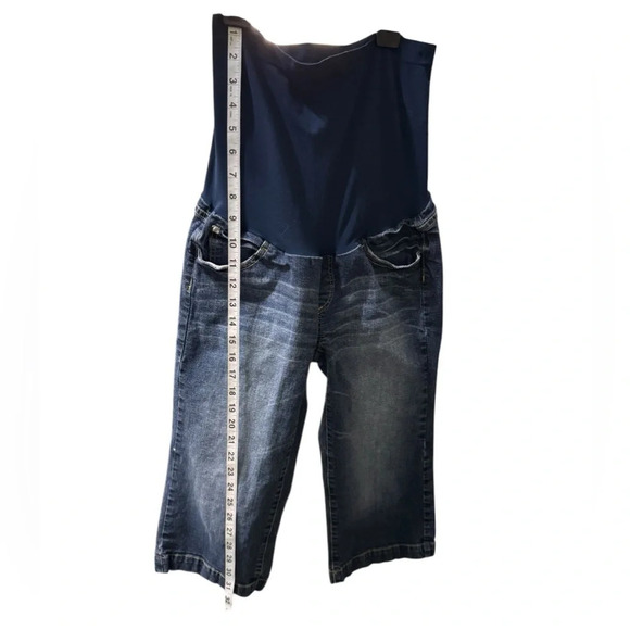 AMERICAN STAR  Maternity Jeans Womens Small Blue Distressed Denim carpi - Picture 3 of 6
